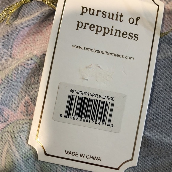 New Simply Southern Preppy Boho Turtle Bell Sleeves Dress Size Large - Picture 9 of 9